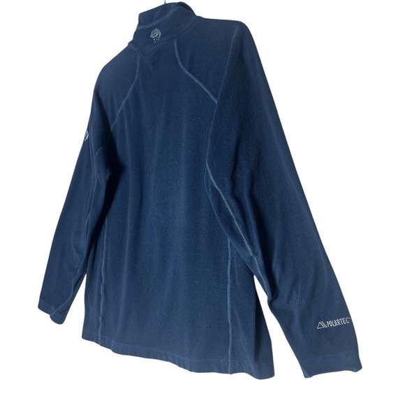 Mountain Hardwear Polartec Fleece Pullover Sweater  Men's Medium Blue 1/4 Zip - Picture 6 of 9
